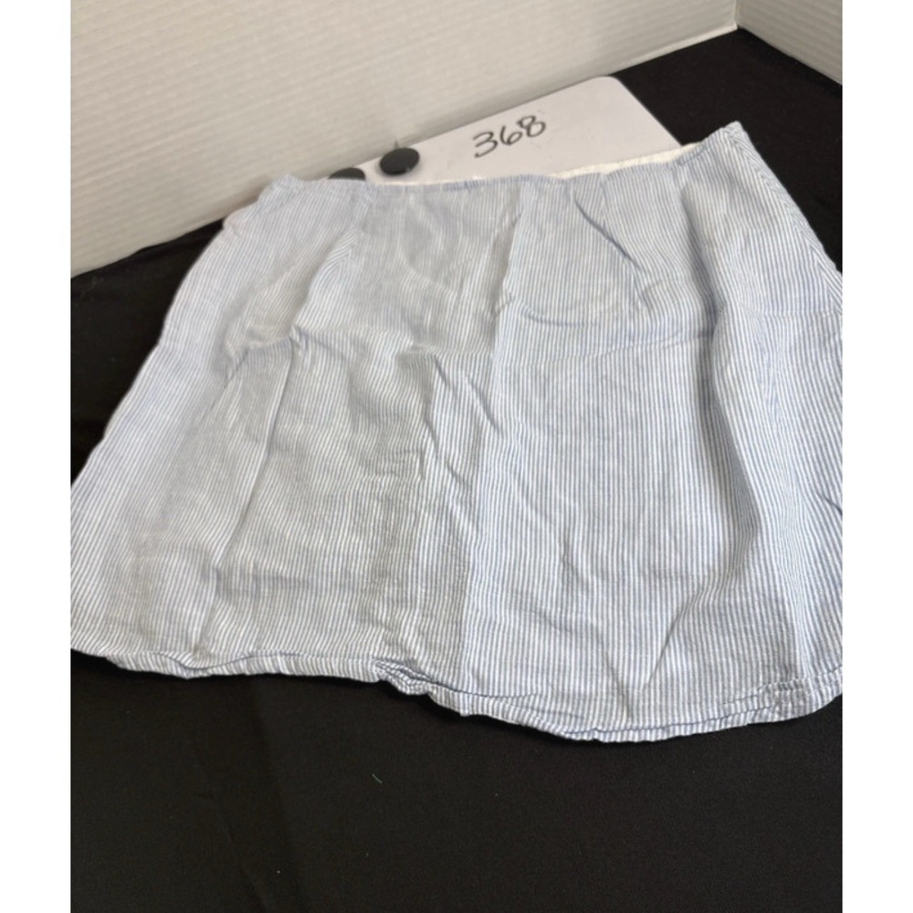 Honey Belle Women's Blue/White Striped Button Front Mini Skirt Size S - Picture 4 of 4